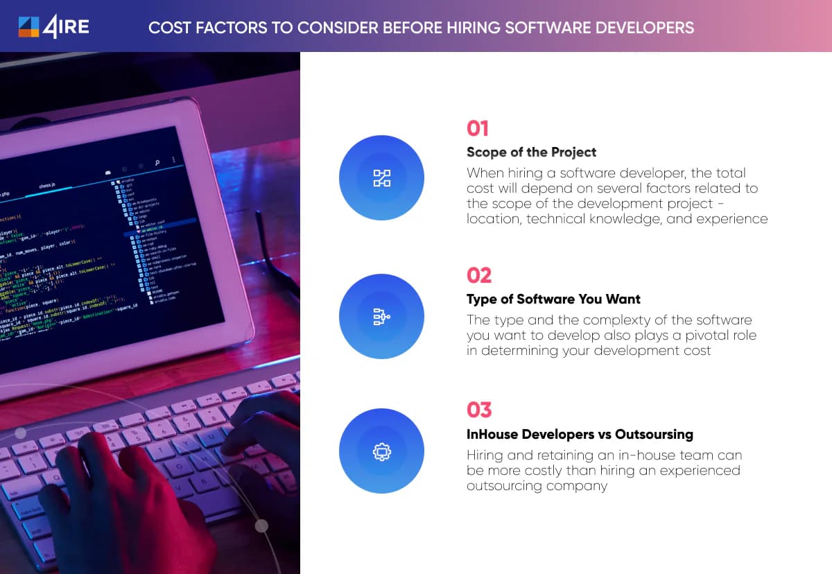 Cost factors to consider before hiring software developers