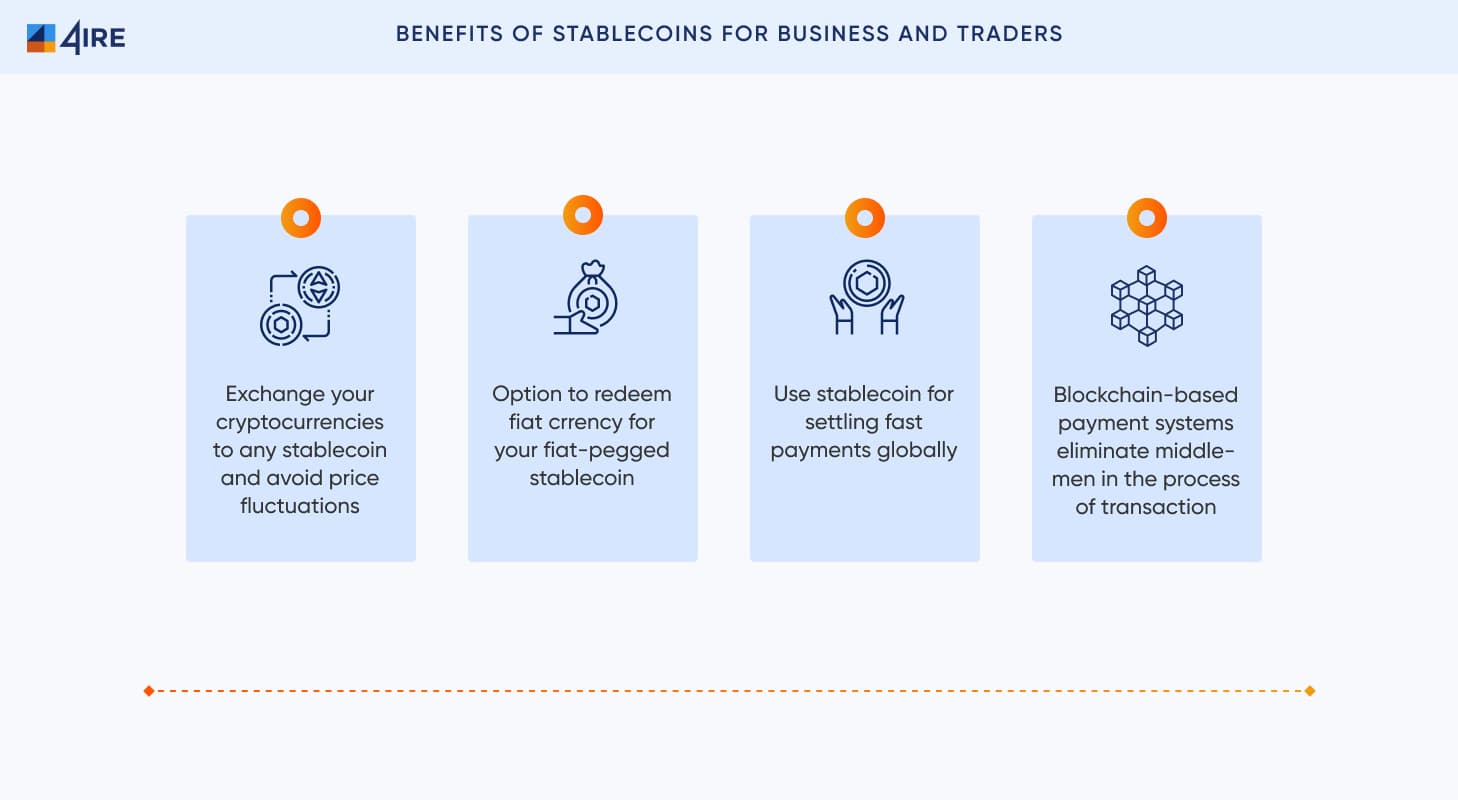Benefits of stablecoins for business and traders
