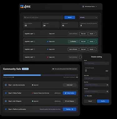 Crypto Launchpad interface